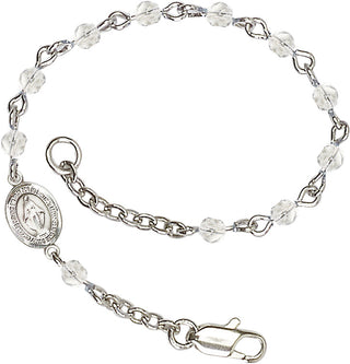 Silver Plated Bracelet with 4mm Crystal Fire Polished beads