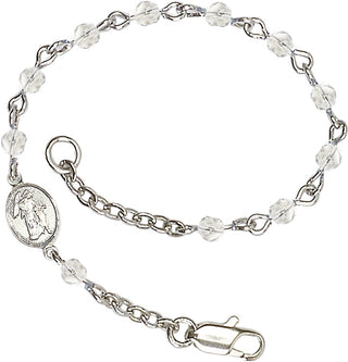 Silver Plated Bracelet with 4mm Crystal Fire Polished beads