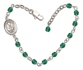 Adjustable Silver Plated 4mm Fire Polished Confirmation Bracelet in Zircon