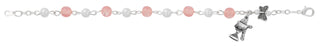 6.5-inch Pink Butterfly Bracelet