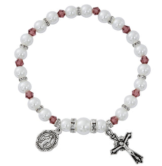 Dark Amethyst Rosary Bracelet