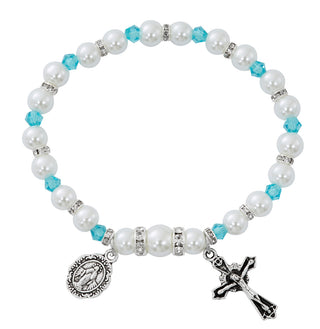 Sapphi Stretch Rosary Bracelet