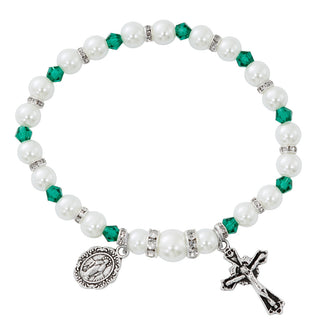 Emerald Strtch Rosary Bracelet