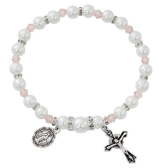 Rose Stretch Rosary Bracelet