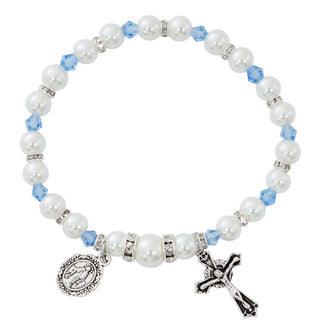 Zircon Stretch Rosary Bracelet