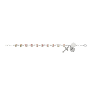  Pink Ceramic White Flower B