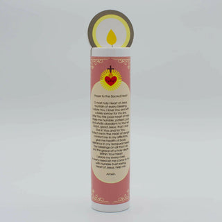 Sacred Heart of Jesus Wooden Prayer Candle