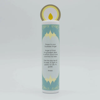 Guardian Angel (boy) Wooden Prayer Candle
