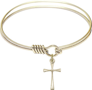 Bangle Bracelet with a Maltese Cross charm.