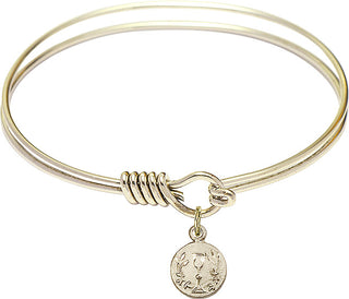 Bangle Bracelet with a Communion Chalice charm.