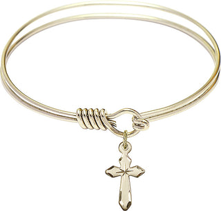Bangle Bracelet with a Cross charm.
