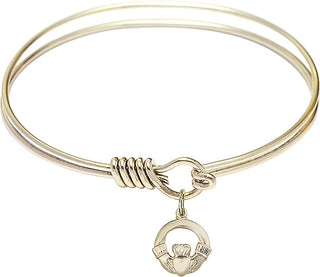 Bangle Bracelet with a Claddagh charm.