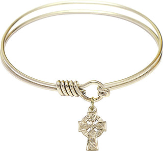 Bangle Bracelet with a Celtic Cross charm.