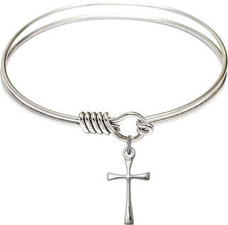 Bangle Bracelet with a Maltese Cross charm.