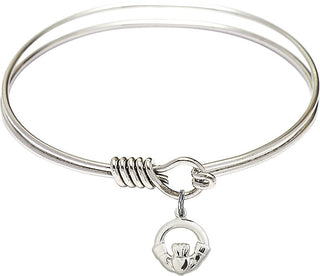 Bangle Bracelet with a Claddagh charm.