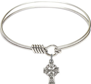 Bangle Bracelet with a Celtic Cross charm.