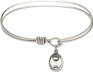 Bangle Bracelet with a Holy Communion charm.