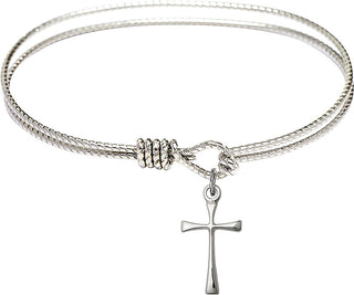 Bangle Bracelet with a Maltese Cross charm.