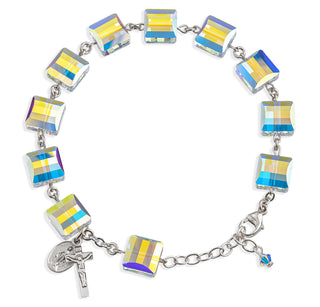 10Mm Square Finest Austrian Crystal Bracelet