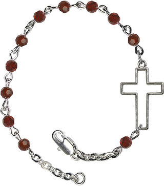 4mm Bracelet with Garnet Swarovski beads