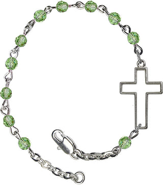 4mm Bracelet with Peridot Swarovski beads
