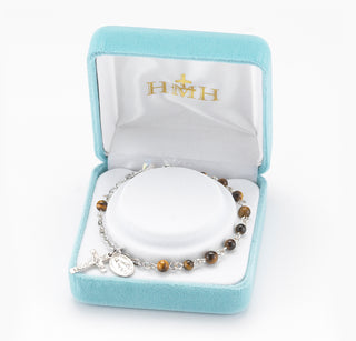 Genuine Tiger Eye Rosary Bracelet
