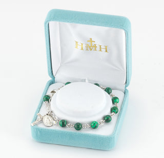 Aqua Finest Austrian Crystal Faceted Cube Sterling Bracelet