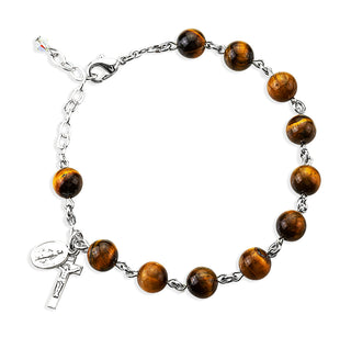 Genuine Tiger Eye Rosary Bracelet 1