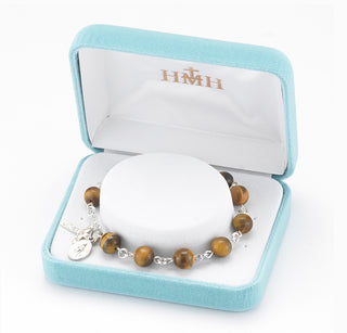 Genuine Tiger Eye Rosary Bracelet