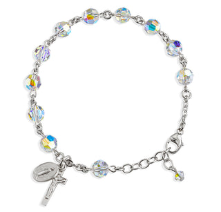 Round Aurora Finest Austrian Crystal Sterling Bracelet