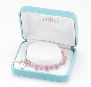 Pink Rondell Finest Austrian Crystal Rosary Bracelet