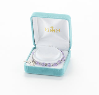 Sterling Silver Link Bracelet | Heart Shaped Miraculous Heart Charm