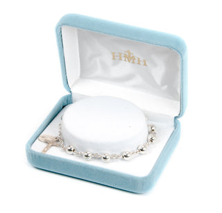 5mm High Polished Round Sterling Silver Bracelet