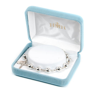 High Polished Round Sterling Silver Bracelet