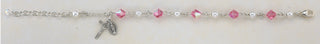 Pink Rondell Finest Austrian Crystal Rosary Bracelet