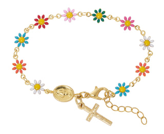 Multi Color Crystal Rosary Bracelet