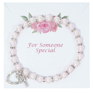  Pink Pearl Heart Baby Bra