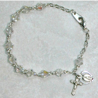 Sterling Silver Adult Crystal Ab Bracelet