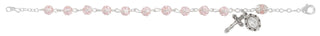 Pink Ceramic Crystal Bracelet