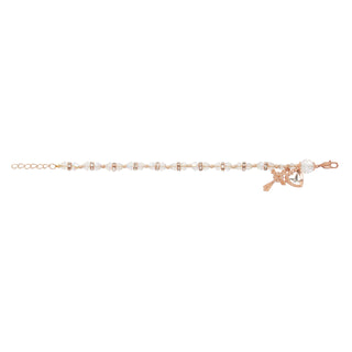 Rose Gold Crystal Rosary Bracelet