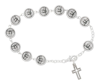 Frosted Pink A/B Rosary Bracelet