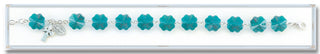 Austrian Crystal Clover Shape Emerald Bracelet