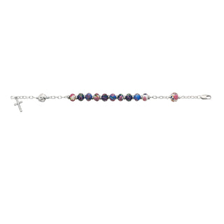 Multi Color Crystal Rosary Bracelet