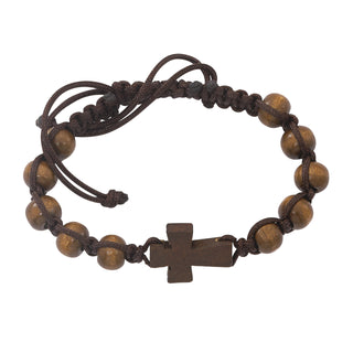 Hematite Cross Bracelet