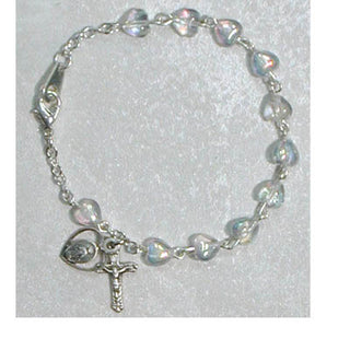 Sterling Silver  Crystal Pearl Braclt