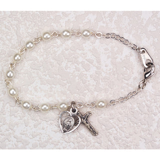 Sterling Silver 6 1/2" Pearl Bracelet