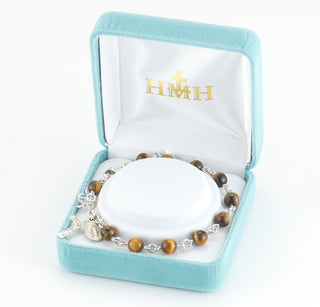 Genuine Tiger Eye Round Bracelet