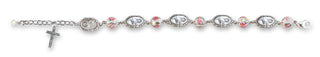 Rose Opal Round Faceted Finest Austrian Crystal Bracelet