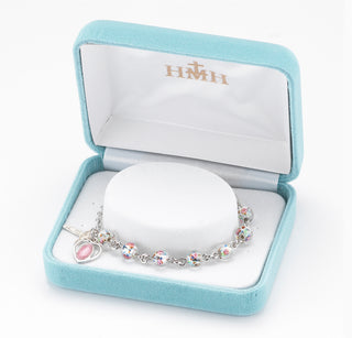Rose Embedded Murano Glass Bracelet