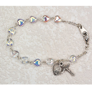 6 1/2" Crystal Heart Bracelet
